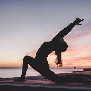 yoga, nature, outdoors, sunrise, meditation, fitness, workout, exercise, woman, twilight, dusk